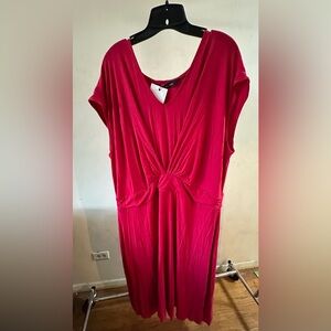 Colleen Lopez Red Draped Dress